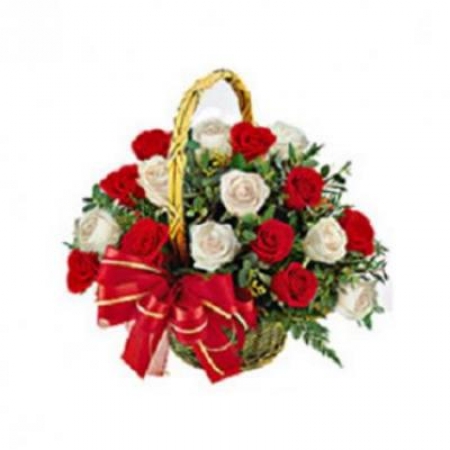 Hugs and Kisses - 12 Stems Basket